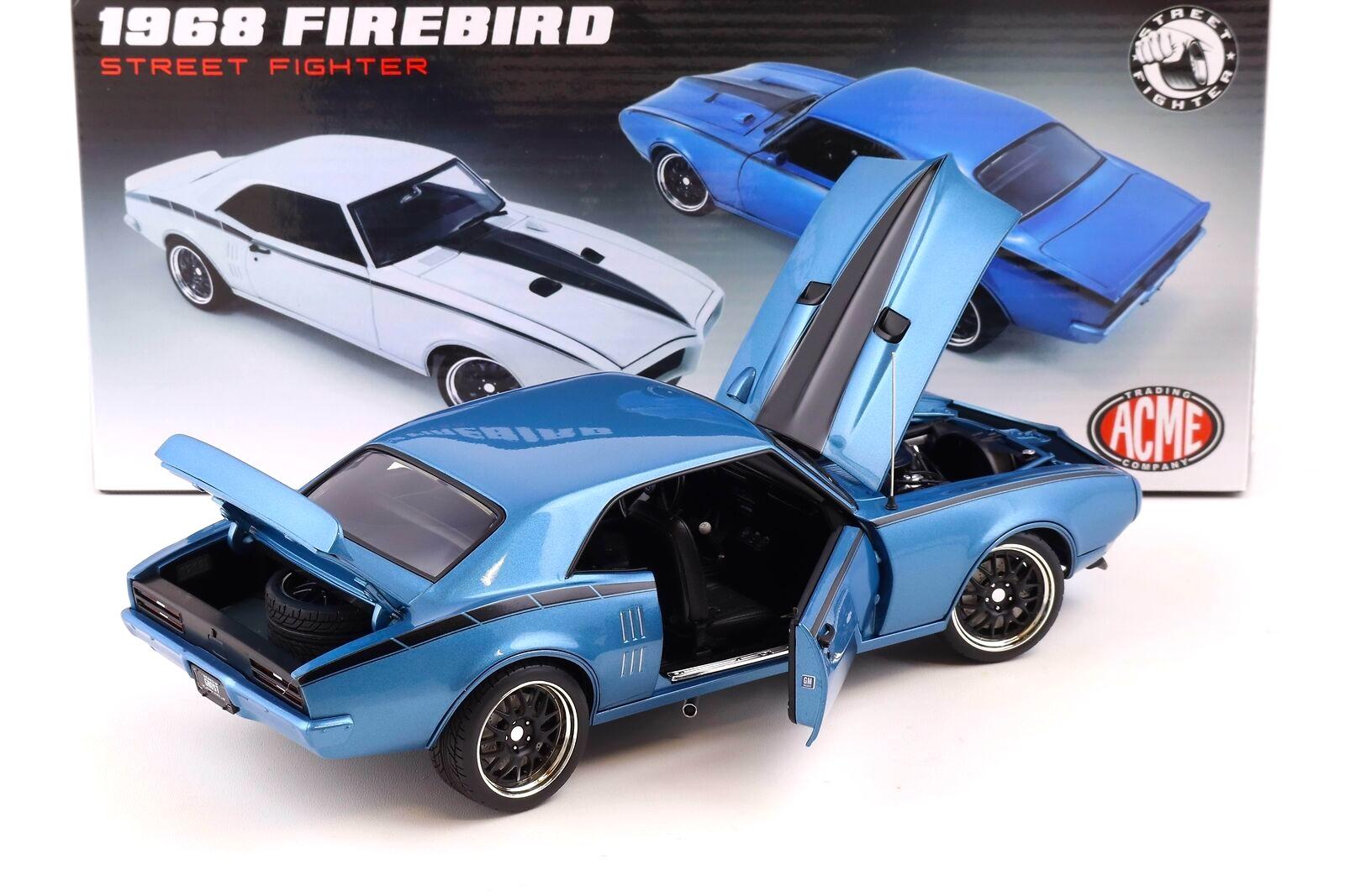 1:18 ACME 1968 Pontiac Firebird Street Fighter Lucerne blue A1805211
