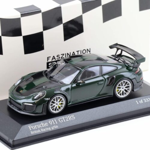 1:43 Minichamps Porsche 911 (991.II) GT2 RS British Racing green/ silver wheels