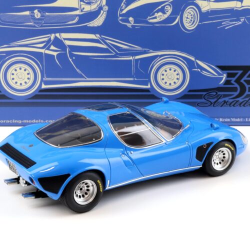 1:18 Laudoracing-Model Alfa Romeo 33 Coupe Stradale D Version Blue Telaio