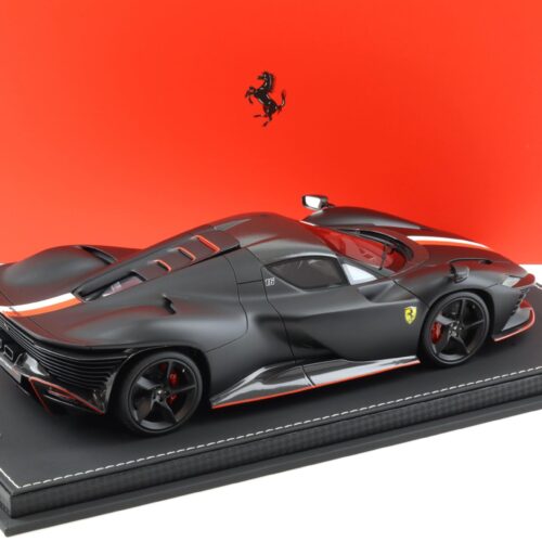 1:18 BBR Ferrari SP3 Daytona Spider Closed roof C.Leclerc matt black - Limited 146 pcs.