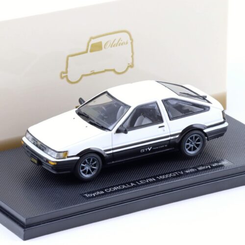 1:43 Ebbro Toyota Corolla Levin 1600 GTV with alloy wheel white/ black