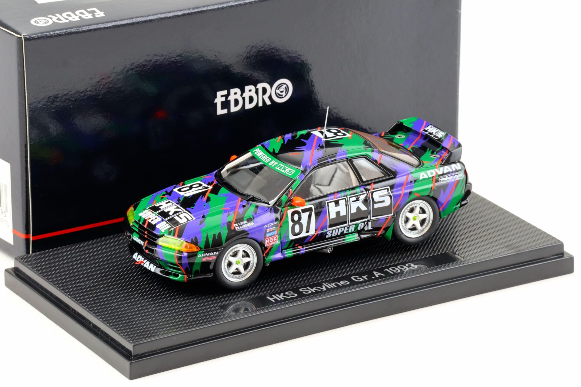 1:43 Ebbro Nissan Skyline R32 HKS Gr.A 1993 #87 green/black