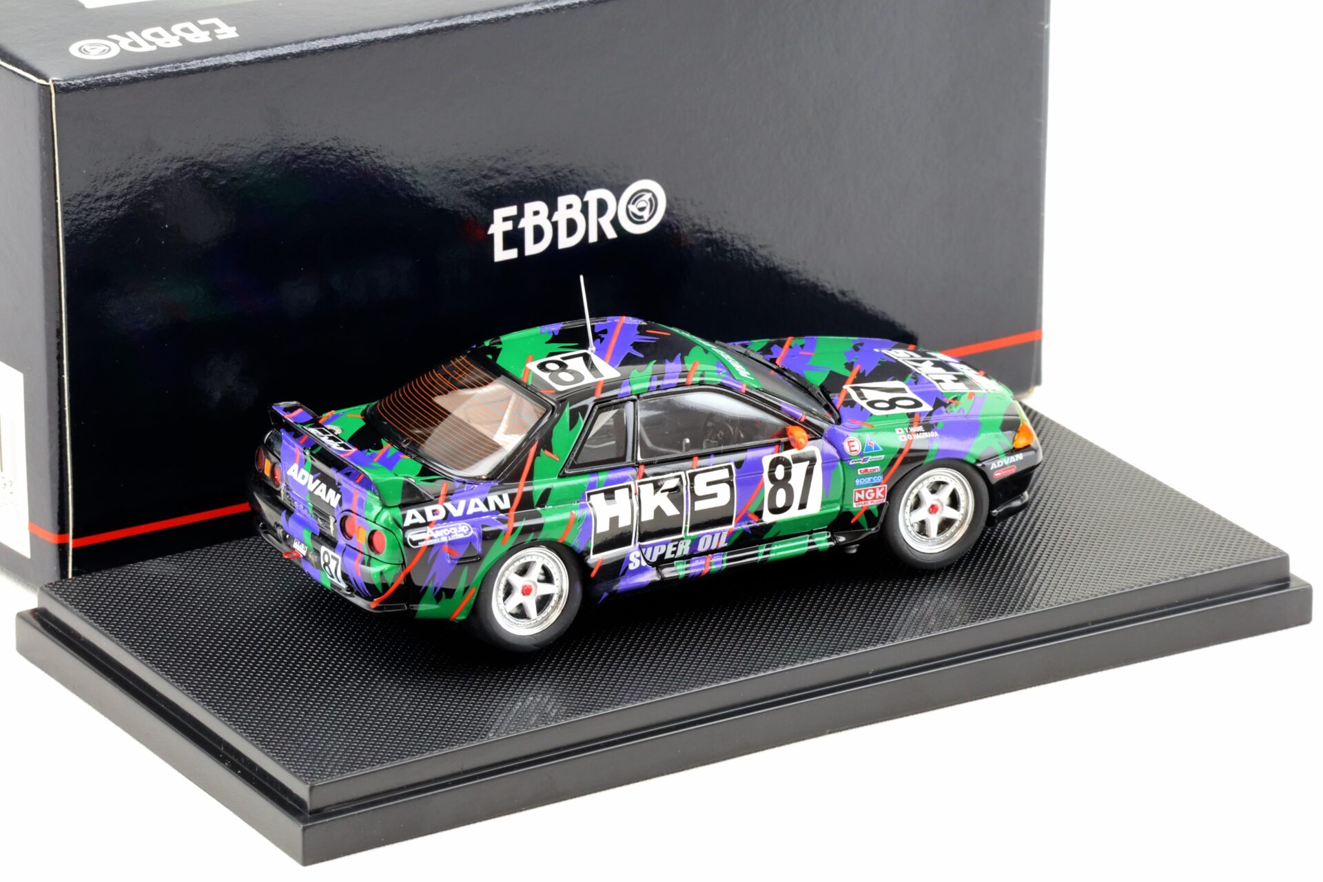 1:43 Ebbro Nissan Skyline R32 HKS Gr.A 1993 #87 green/black