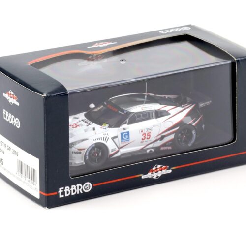 1:43 Ebbro Nissan GT-R R35 GT1 2009 Silverstone #35 Krumm/Turner white