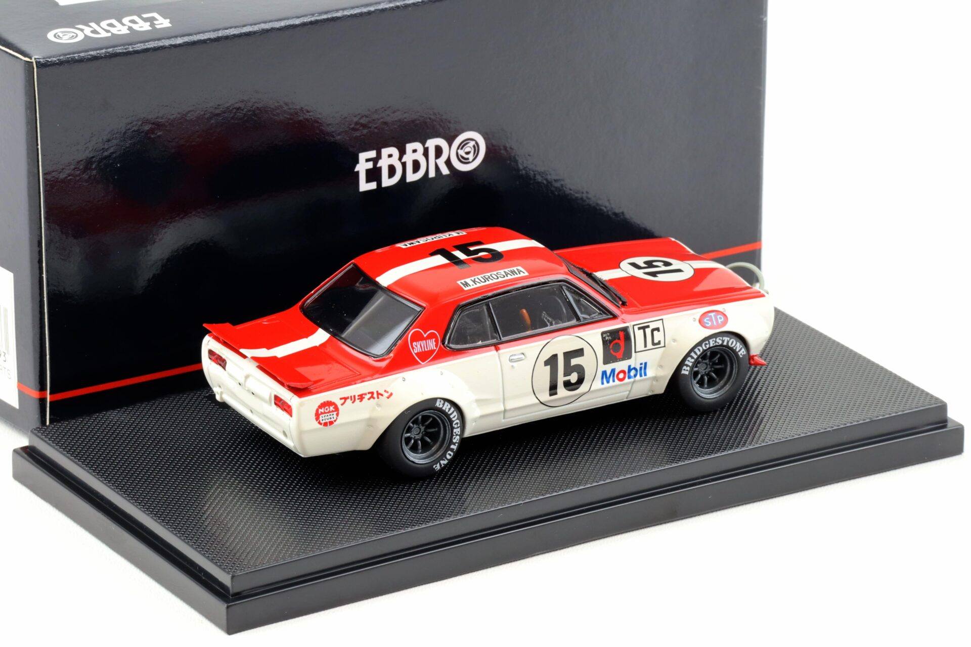 1:43 Ebbro Nissan Skyline GT-R KPGC10 Racing 1972 Kurosawa #15 red/white