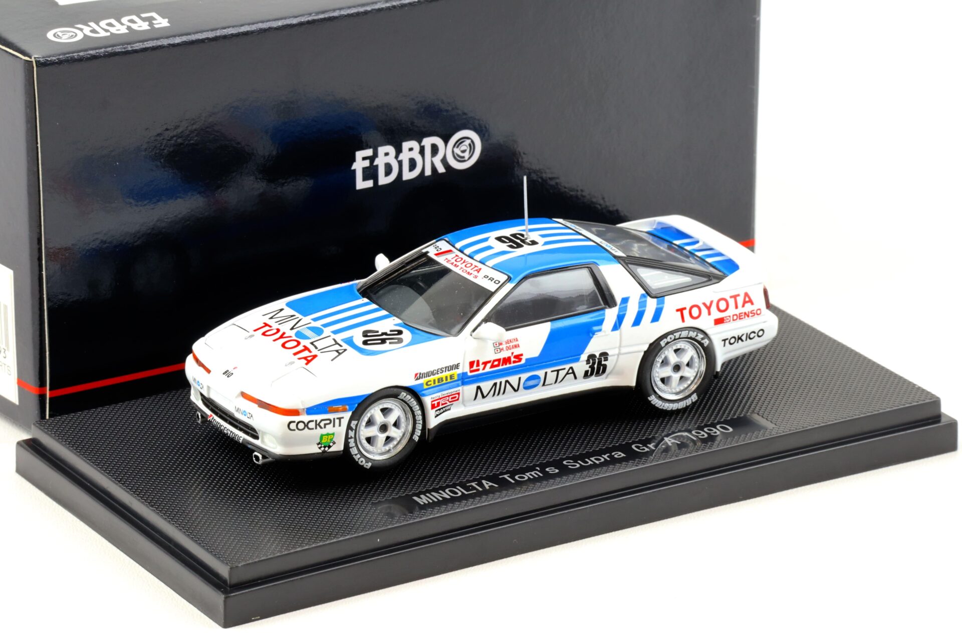 1:43 Ebbro 1990 Toyota Supra MINOLTA TomÂ´s Supra Gr.A 1990 Sekiya/Ogawa #36