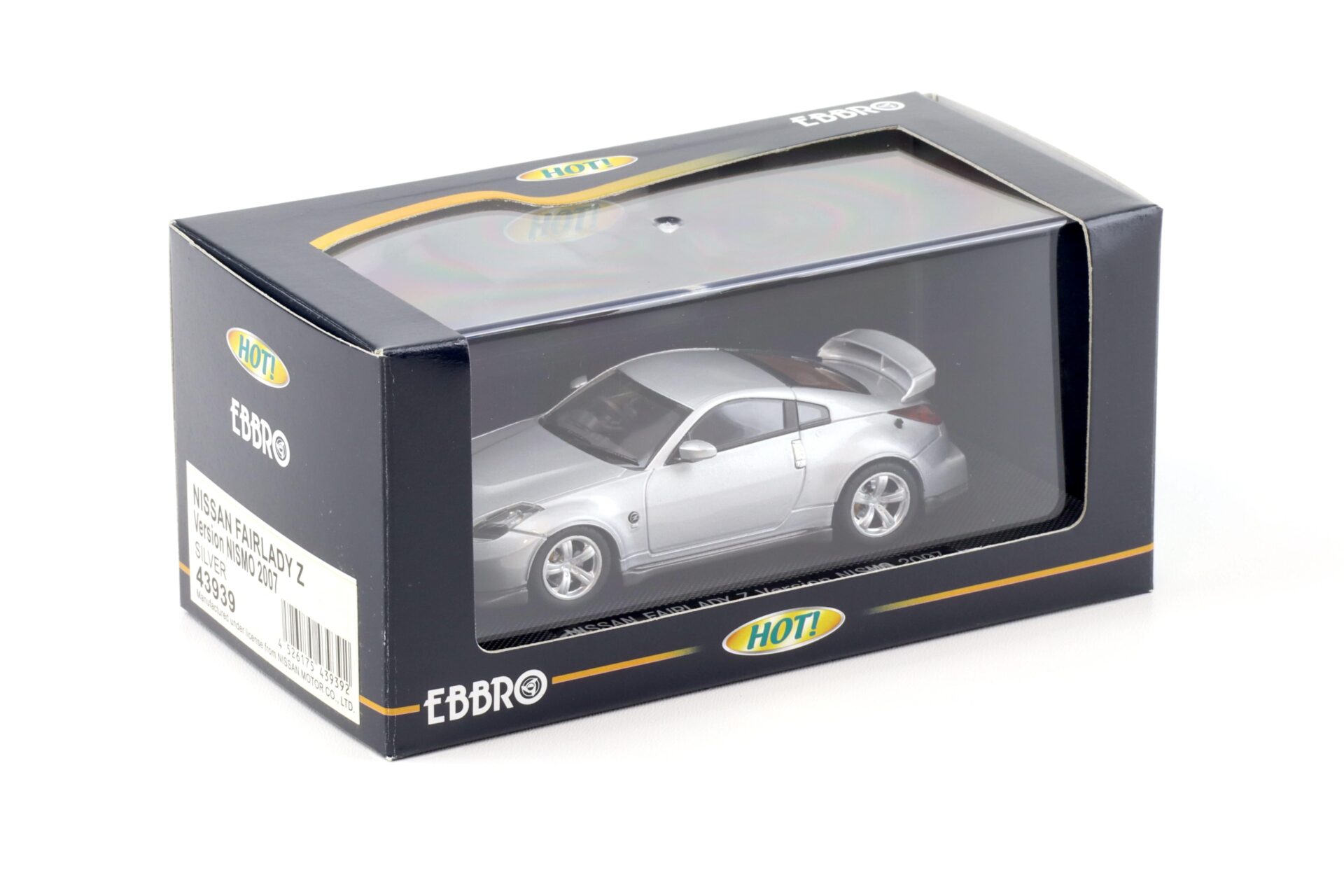 1:43 Ebbro Nissan Fairlady Z Version Nismo 2007 silver metallic