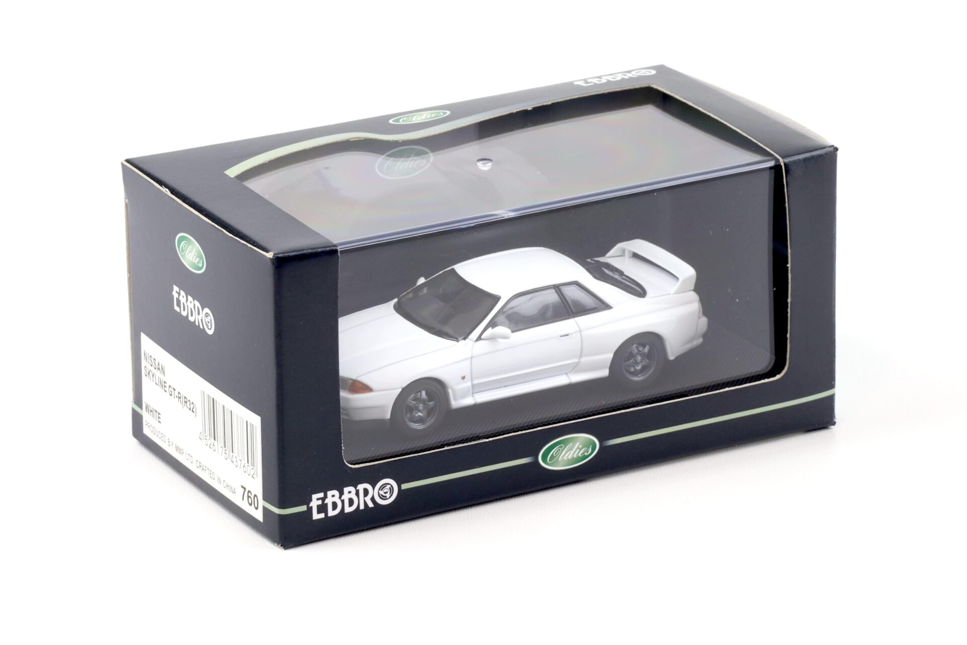 1:43 Ebbro Nissan Skyline GT-R R32 Coupe white 1989 – Premium
