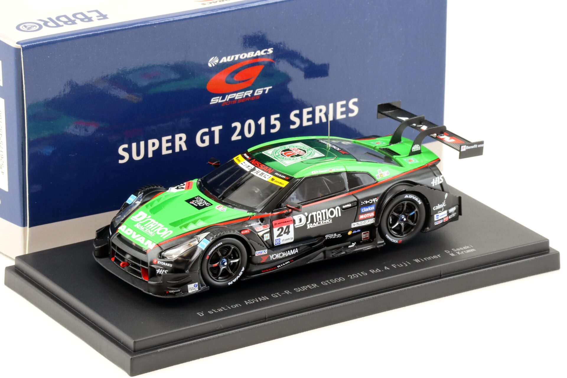 1:43 Ebbro Nissan GT-R Super GT500 Rd.4 Fuji Winner 2015 DÂ´station ADVAN #24