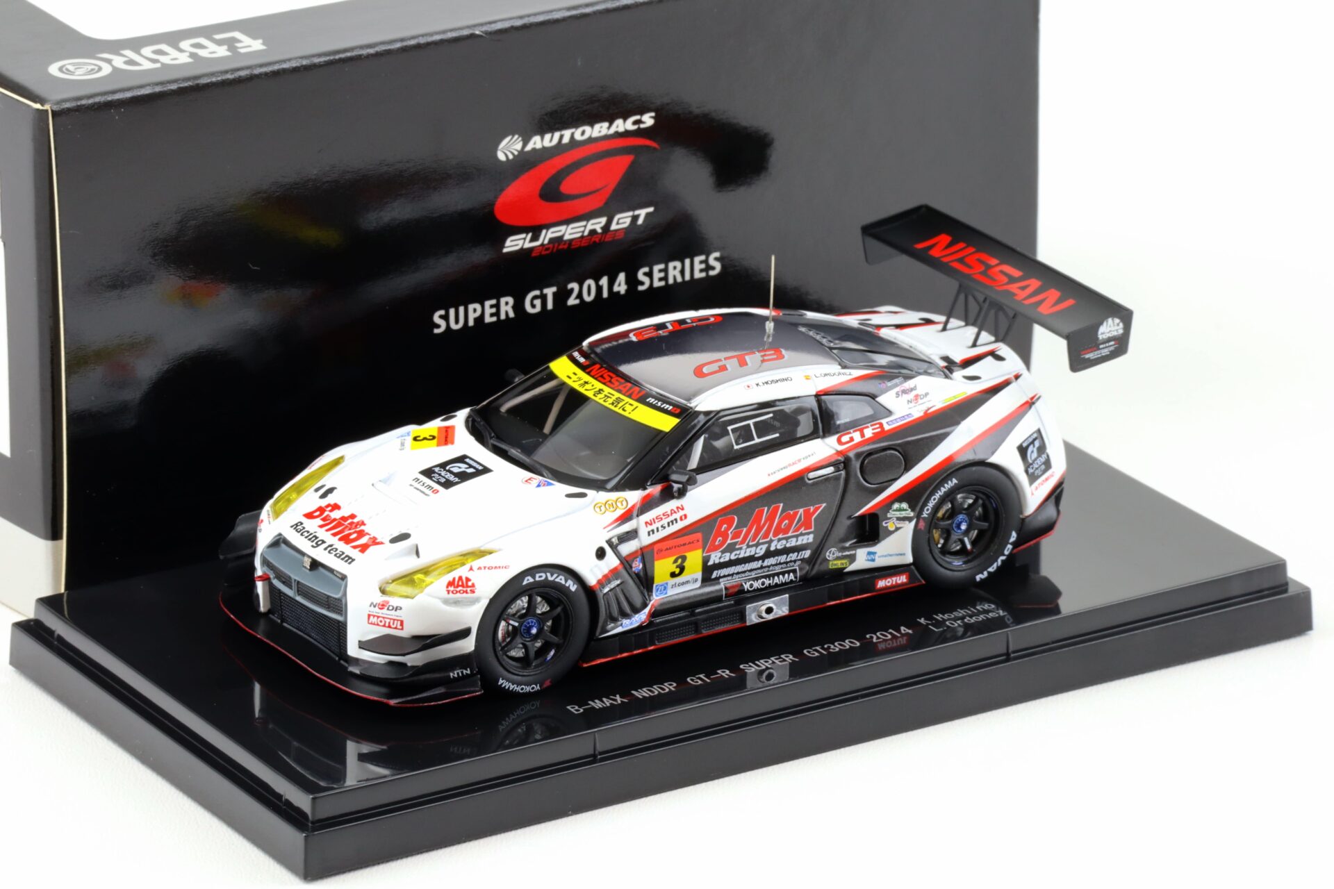 1:43 Ebbro Nissan GT-R R35 Super GT300 B-MAX NDDP 2014 #3 Hoshino/ Ordonez