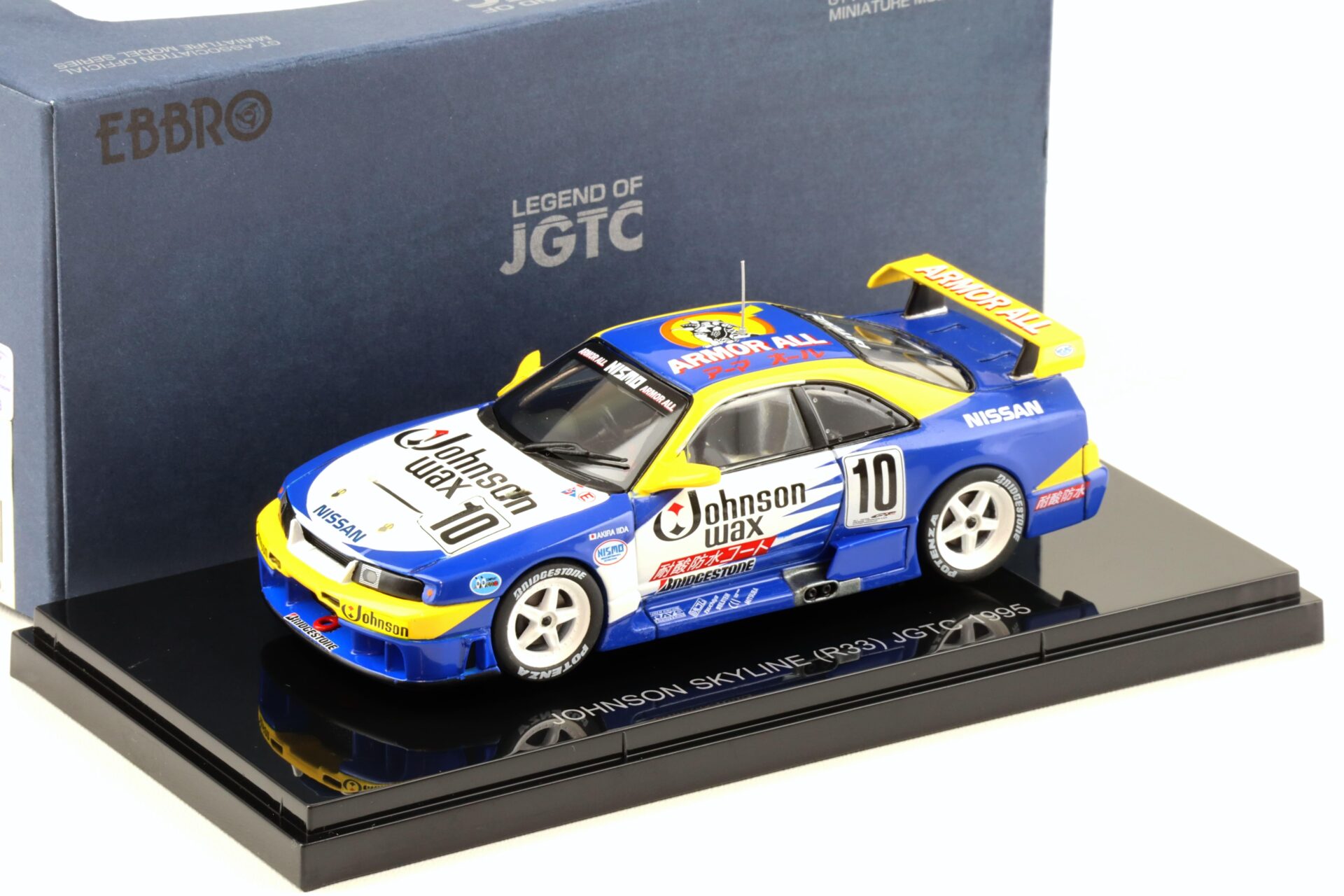 1:43 Ebbro Nissan Skyline R33 JOHNSON Skyline #10 JGTC 1995