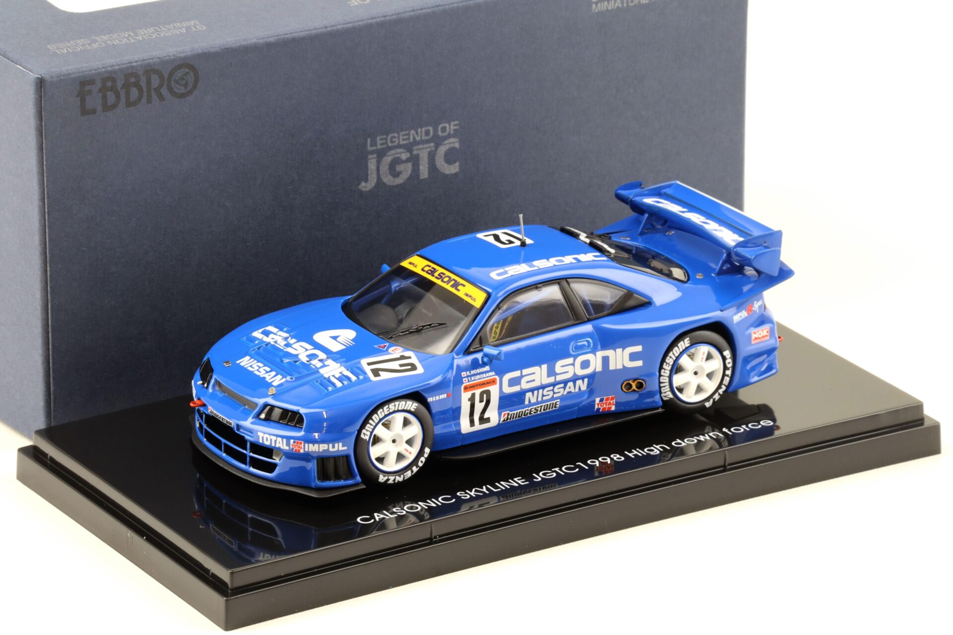 1:43 Ebbro Nissan Skyline R33 Calsonic Skyline #12 JGTC 1998 HDF blue