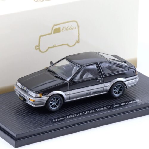 1:43 Ebbro Toyota Corolla Levin 1600 GTV with alloy wheel black/silver