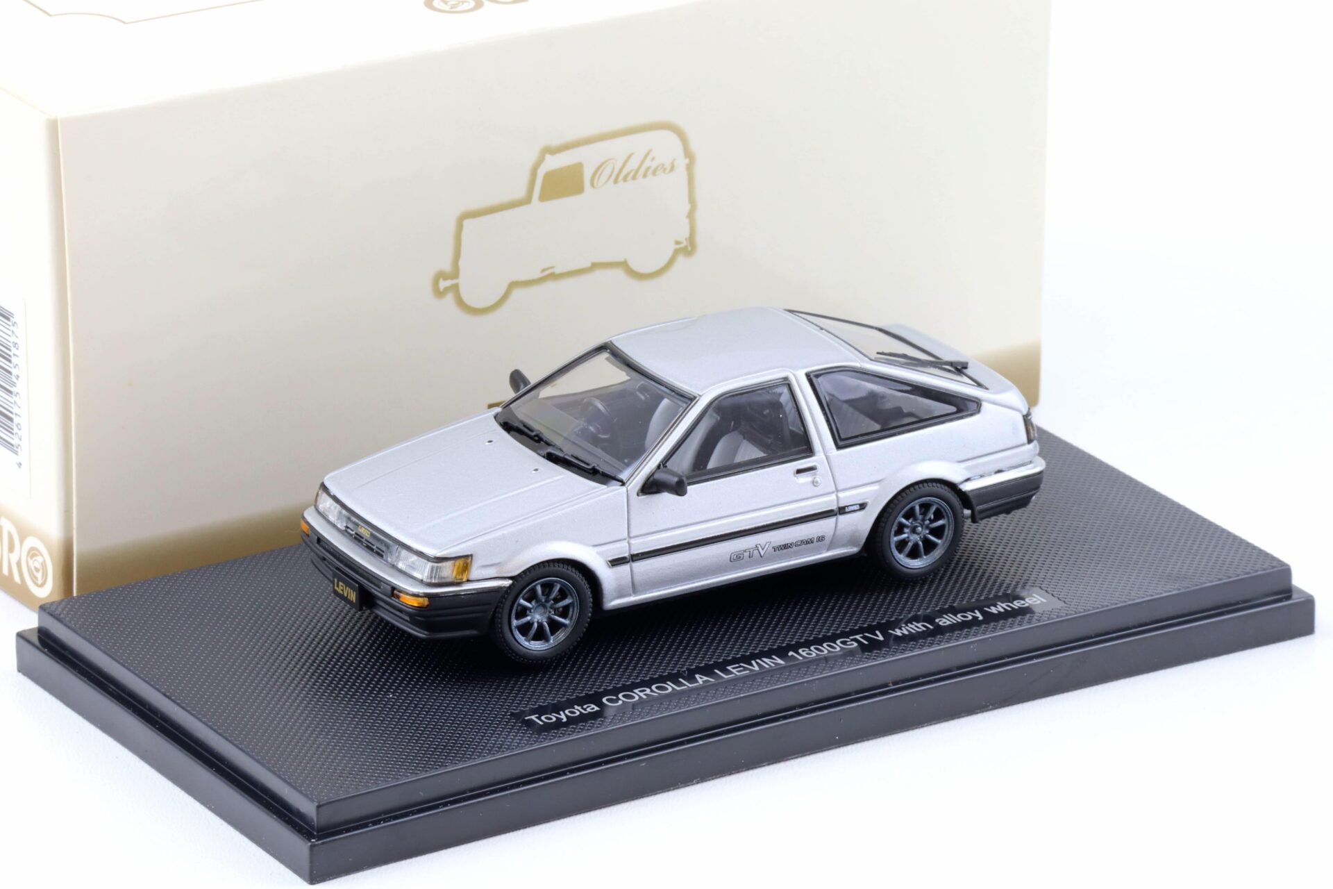 1:43 Ebbro Toyota Corolla Levin 1600 GTV with alloy wheel silver
