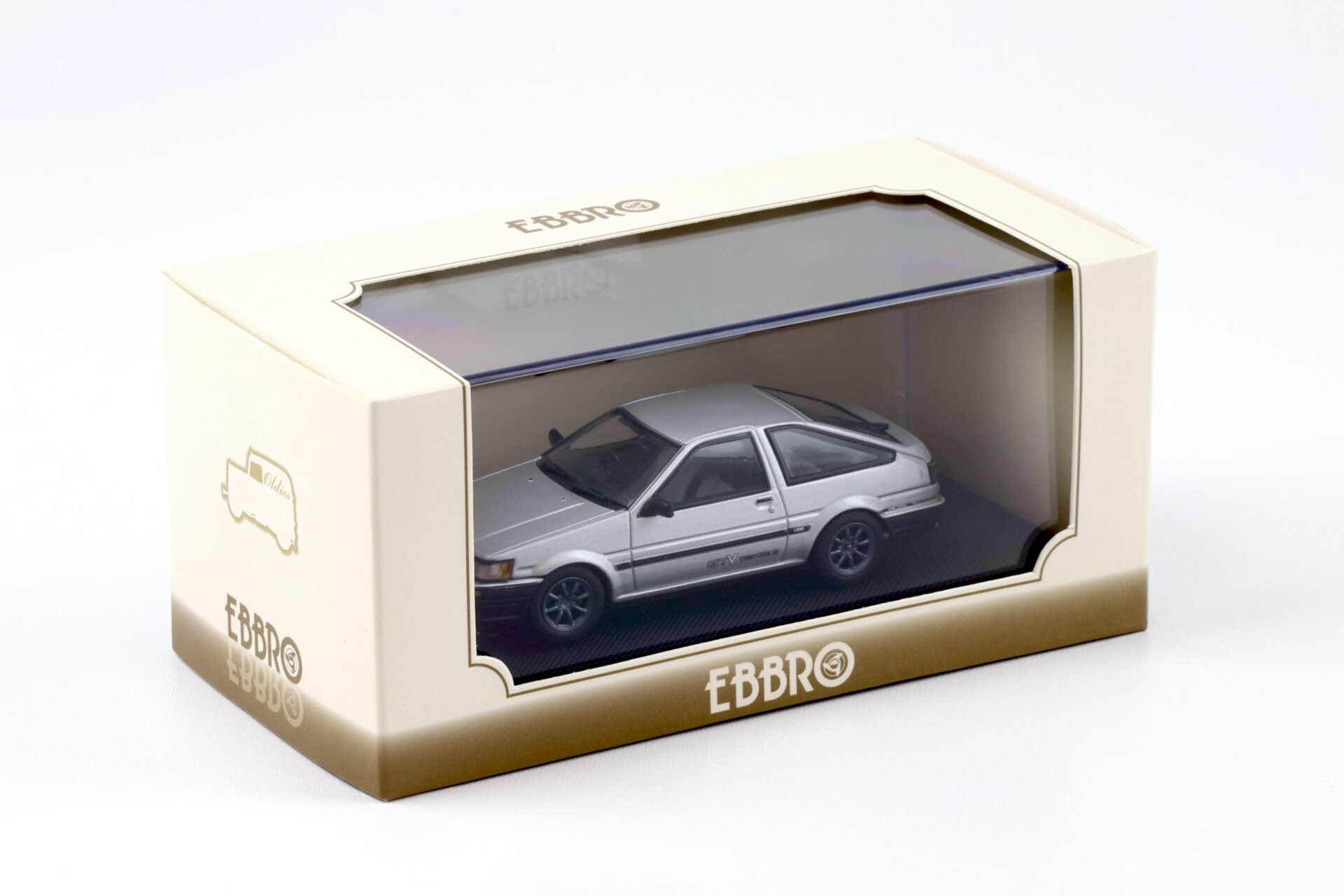 1:43 Ebbro Toyota Corolla Levin 1600 GTV with alloy wheel silver