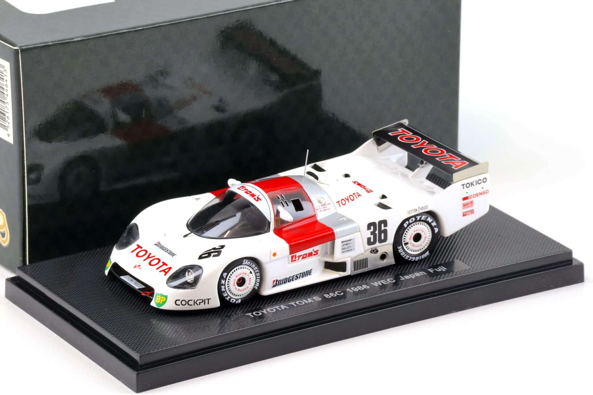 1:43 Ebbro Toyota TOMÂ´S 86C WEC Japan 1986 Fuji Nakajima/Lees/Sekiya #36