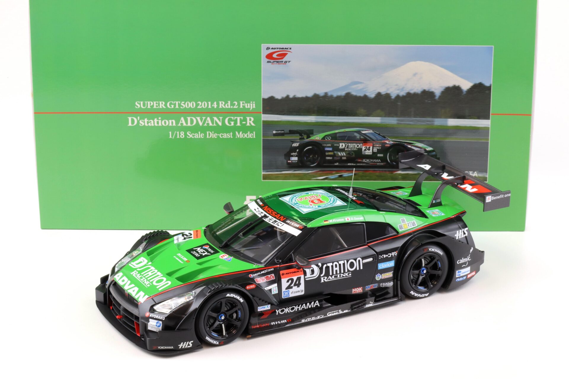 1:18 Ebbro Nissan GT-R Super GT500 2014 Rd.2 Fuji DÂ´station ADVAN #24