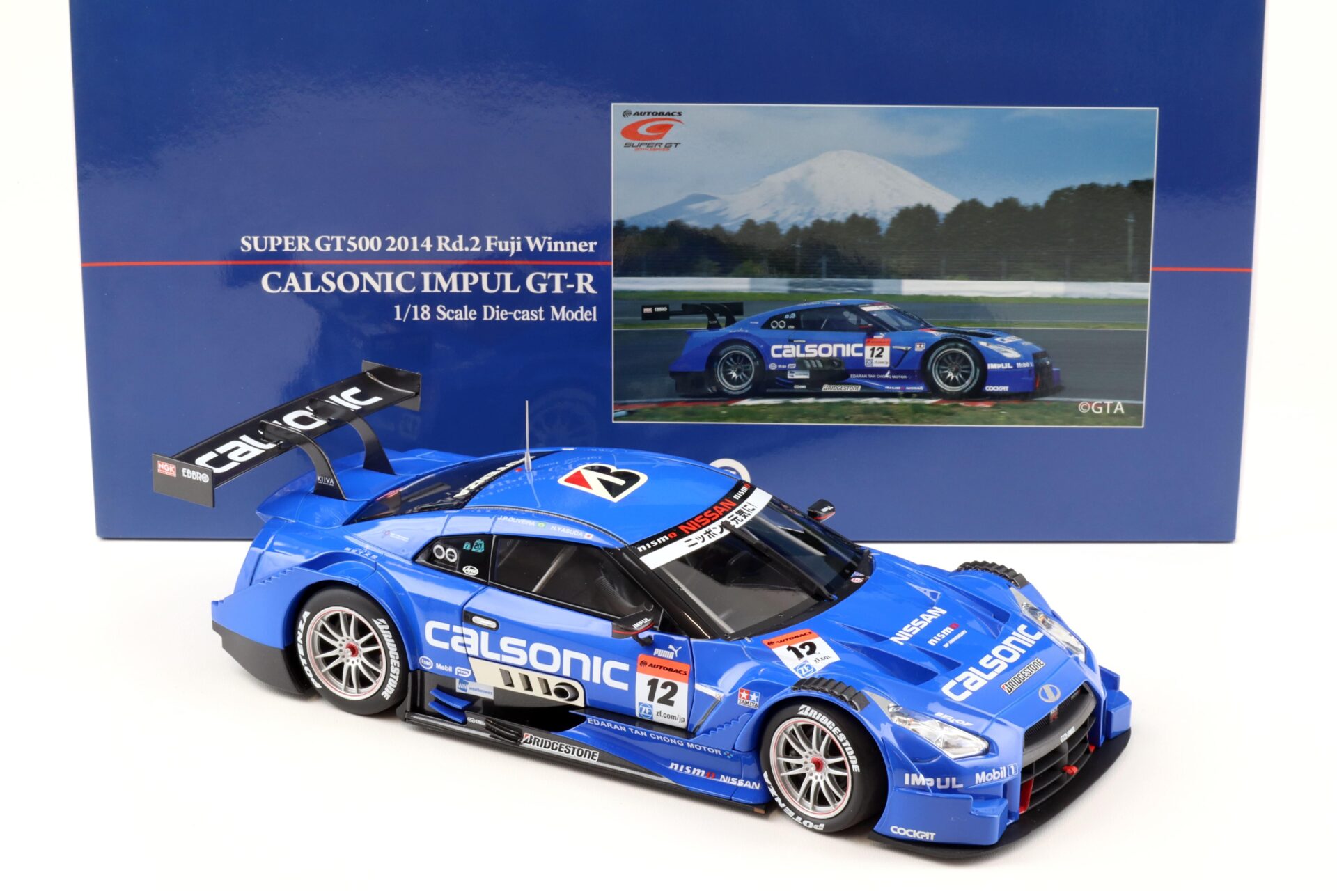 1:18 Ebbro Nissan GT-R Super GT500 2014 Rd.2 Fuji Winner CALSONIC IMPUL #12