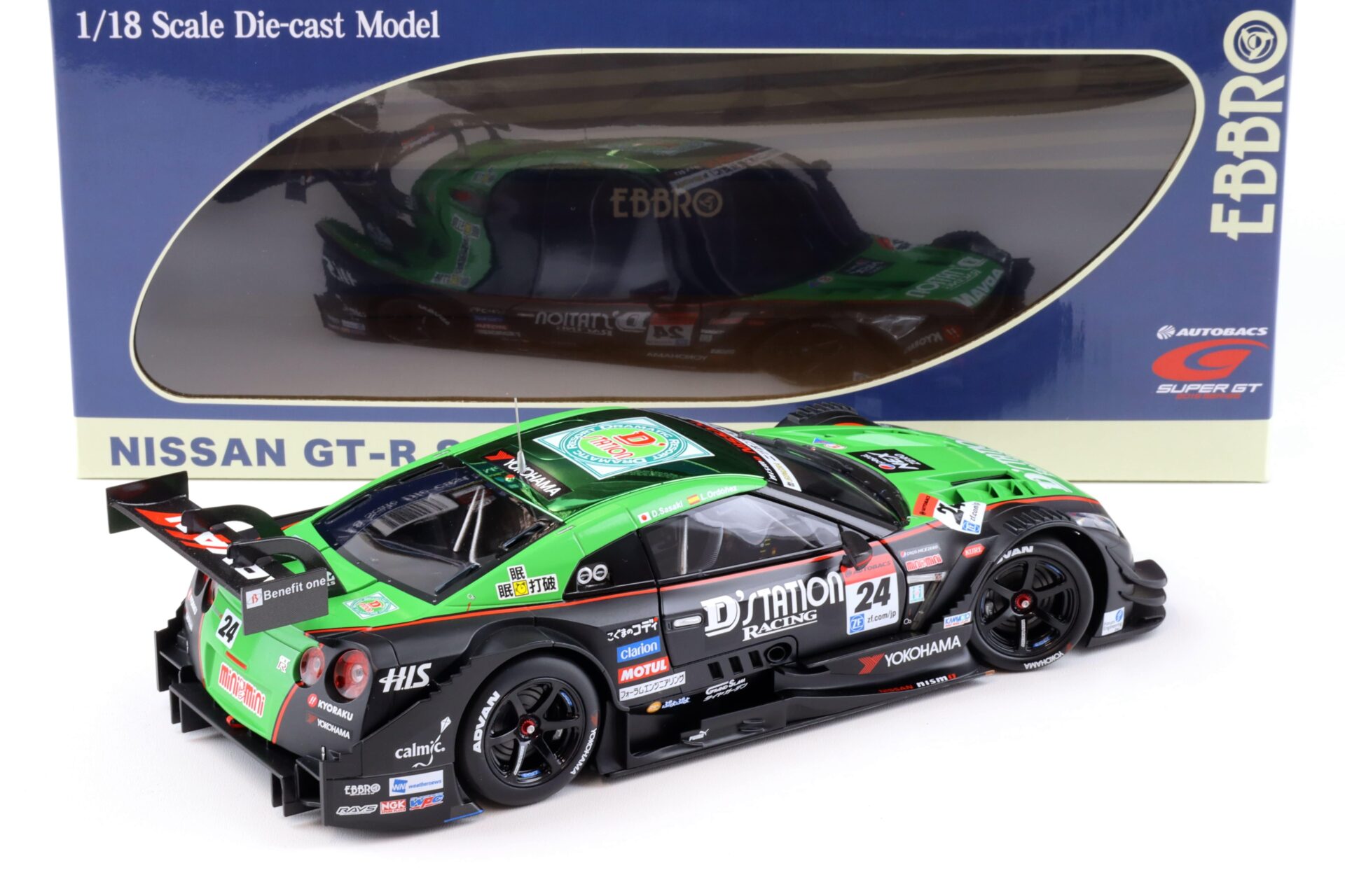 1:18 Ebbro Nissan GT-R Super GT500 2015 Rd.1 Okayama DÂ´station ADVAN #24