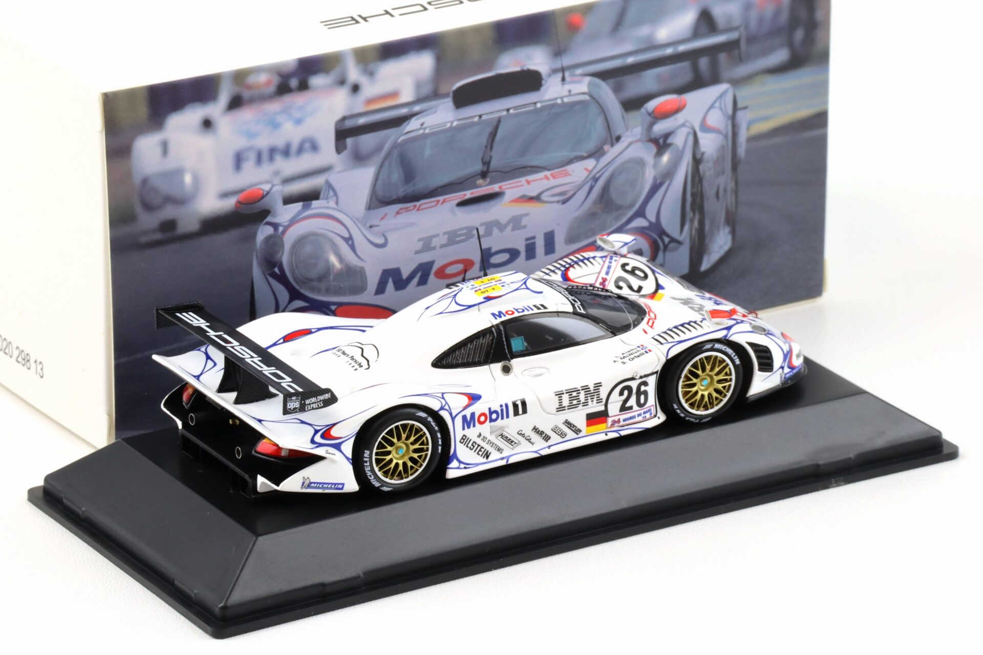 1:43 Spark Porsche 911 GT1 Winner Le Mans 1998 Mobil 1 #26 MAP Porsche Museum