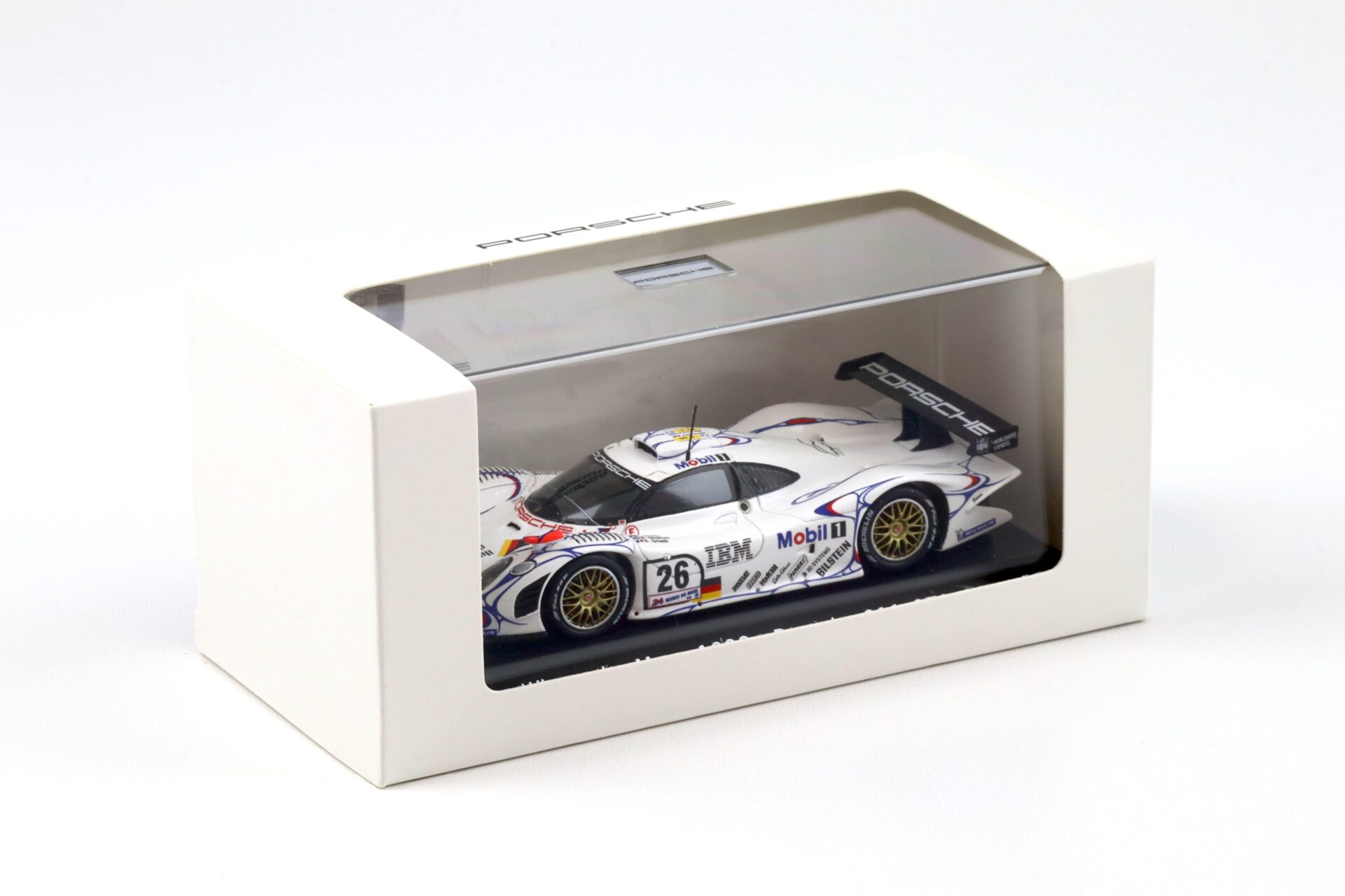 1:43 Spark Porsche 911 GT1 Winner Le Mans 1998 Mobil 1 #26 MAP Porsche Museum
