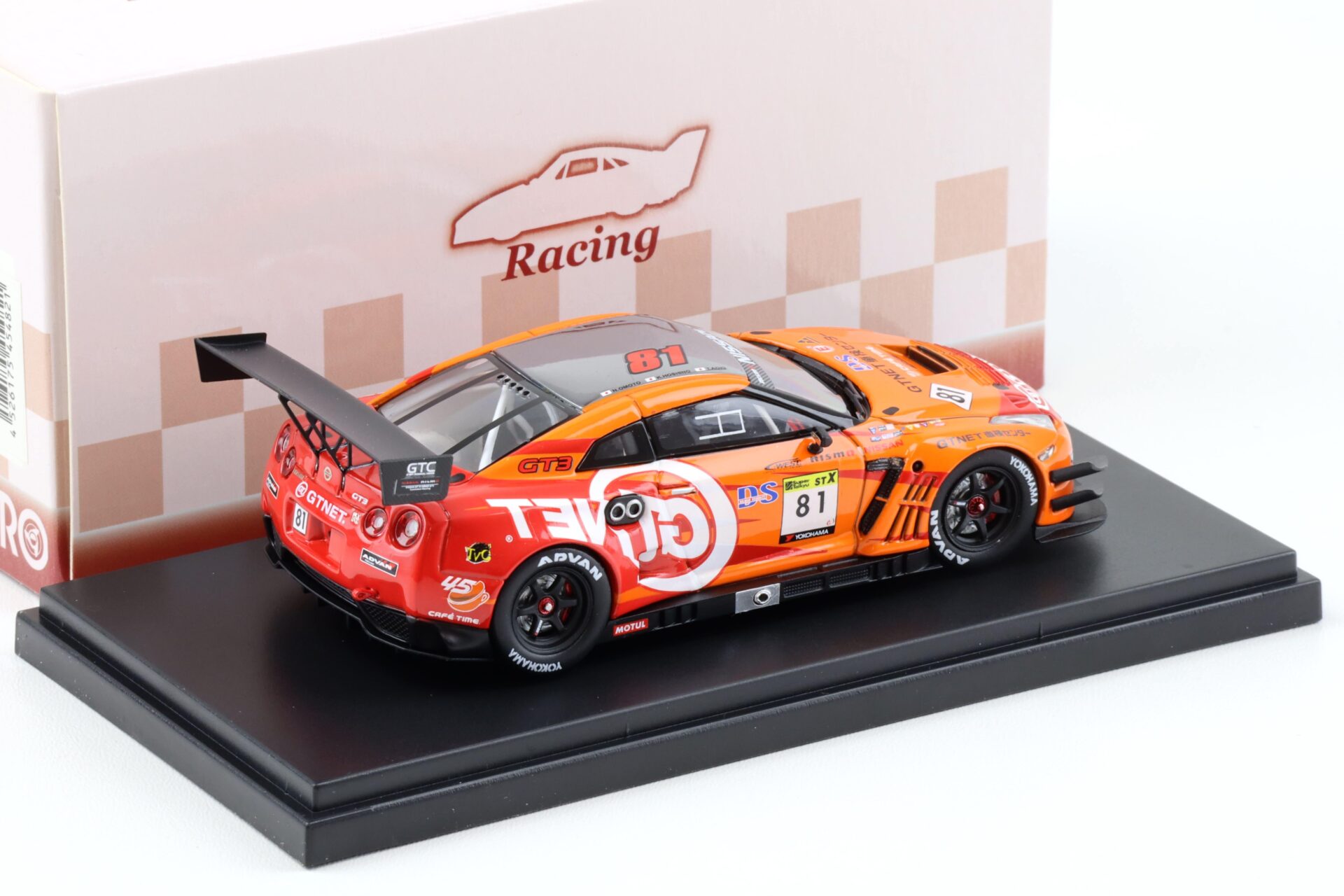 1:43 Ebbro Nissan GT-R SUPER TAIKYU 2014 #81 GTNET ADVAN orange