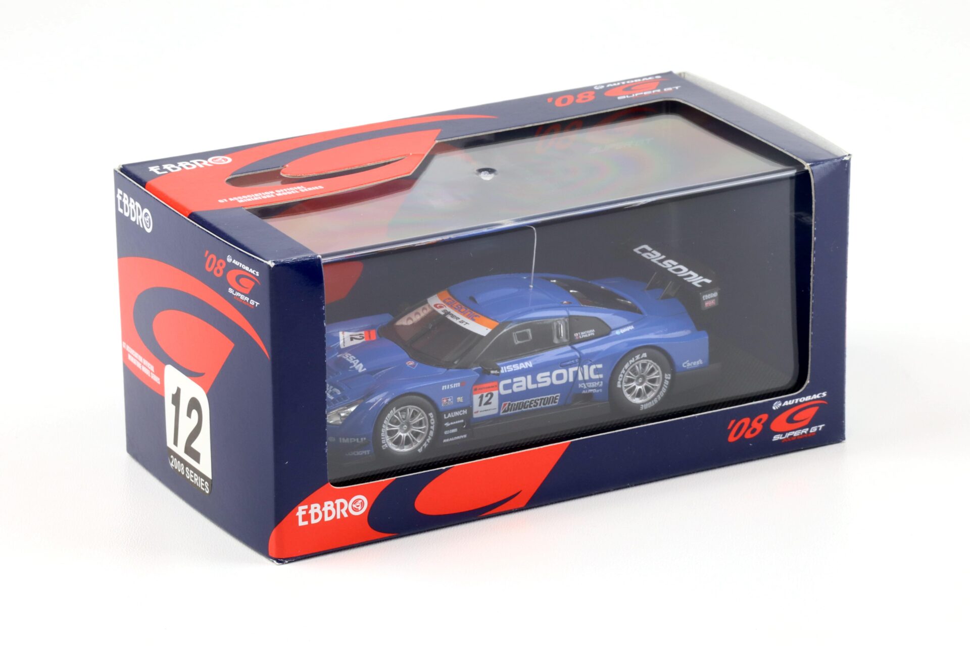 1:43 Ebbro Nissan GT-R Super GT500 CALSONIC IMPUL 2008 #12 Matsuda/ Phillipe