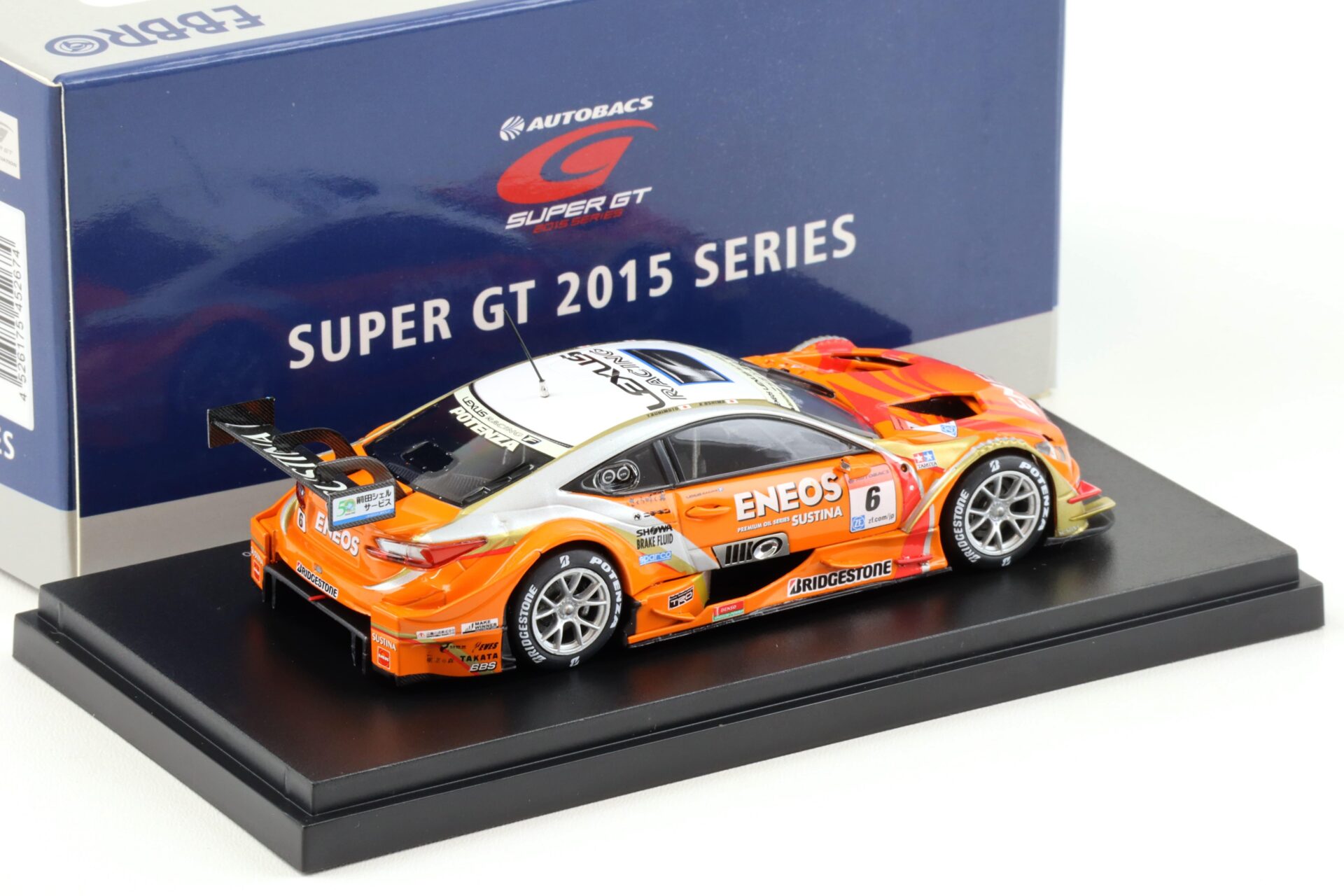 1:43 Ebbro Lexus RC F Super GT500 Rd.1 Okayama 2015 ENEOS SUSTINA #6 Oshima