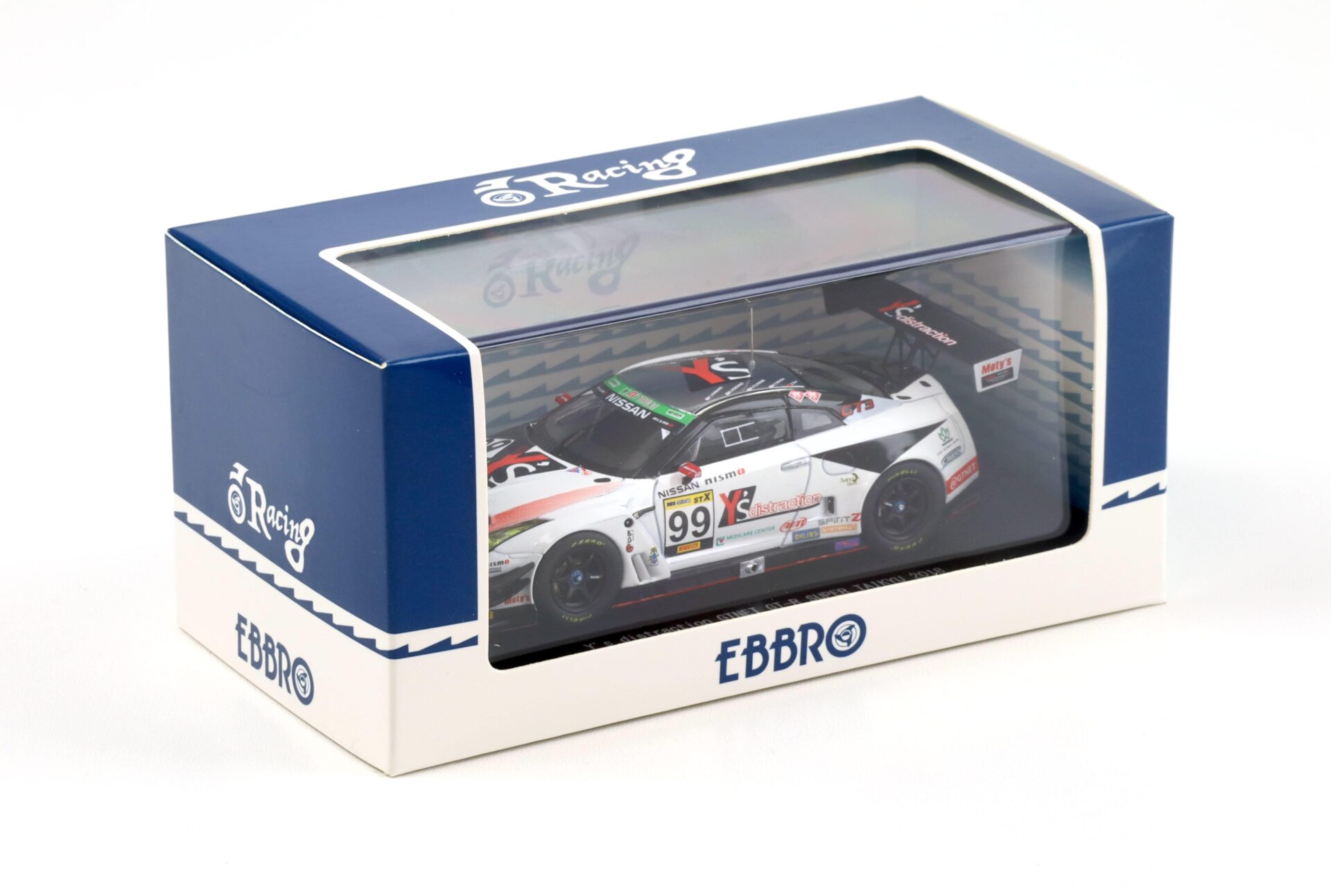 1:43 Ebbro Nissan GT-R R35 Super Taikyu 2018 #99 YÂ´s distraction GTNET GT-R