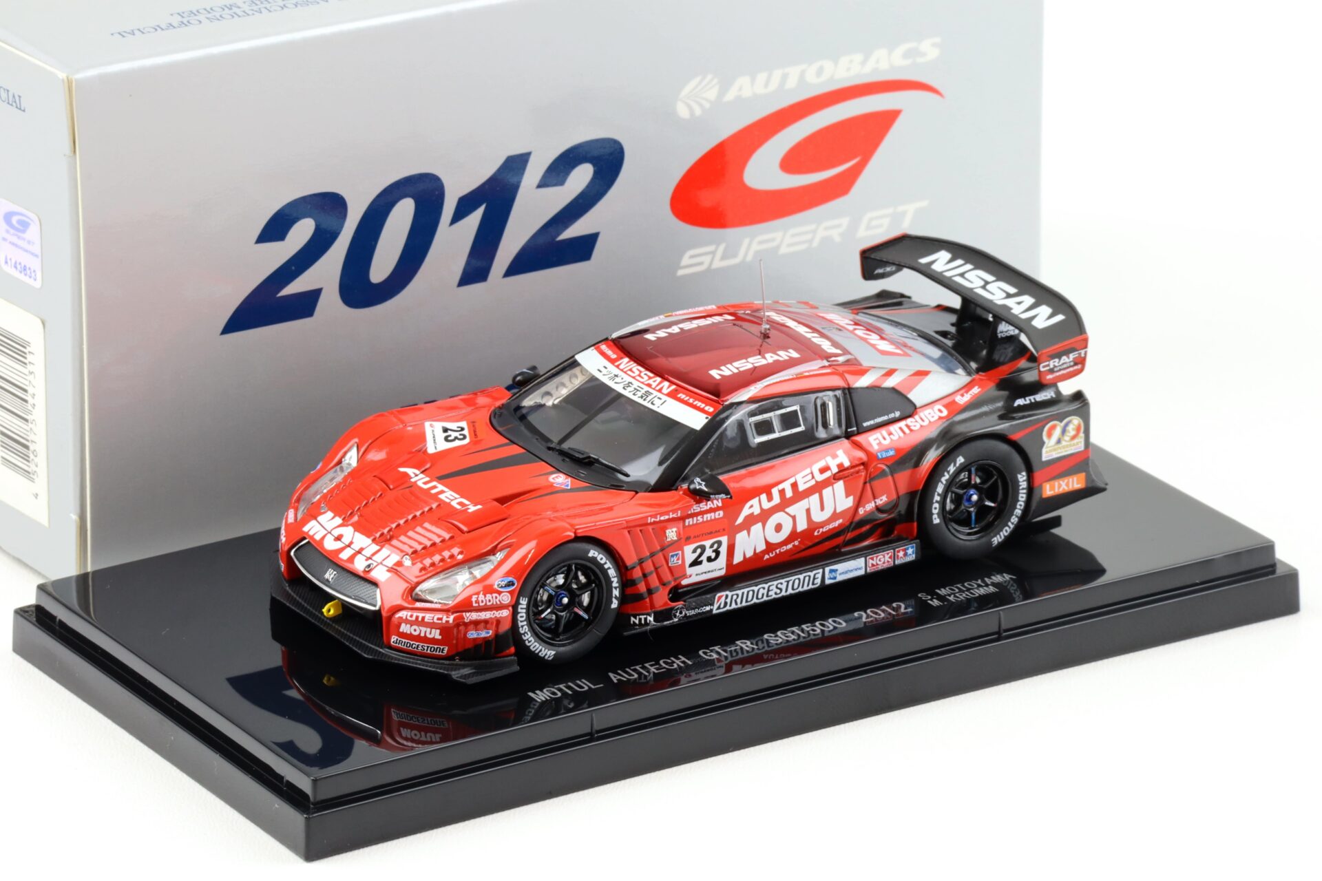 1:43 Ebbro Nissan GT-R Super GT500 MOTUL AUTECH GT-R 2012 #23 Motoyama/ Krumm