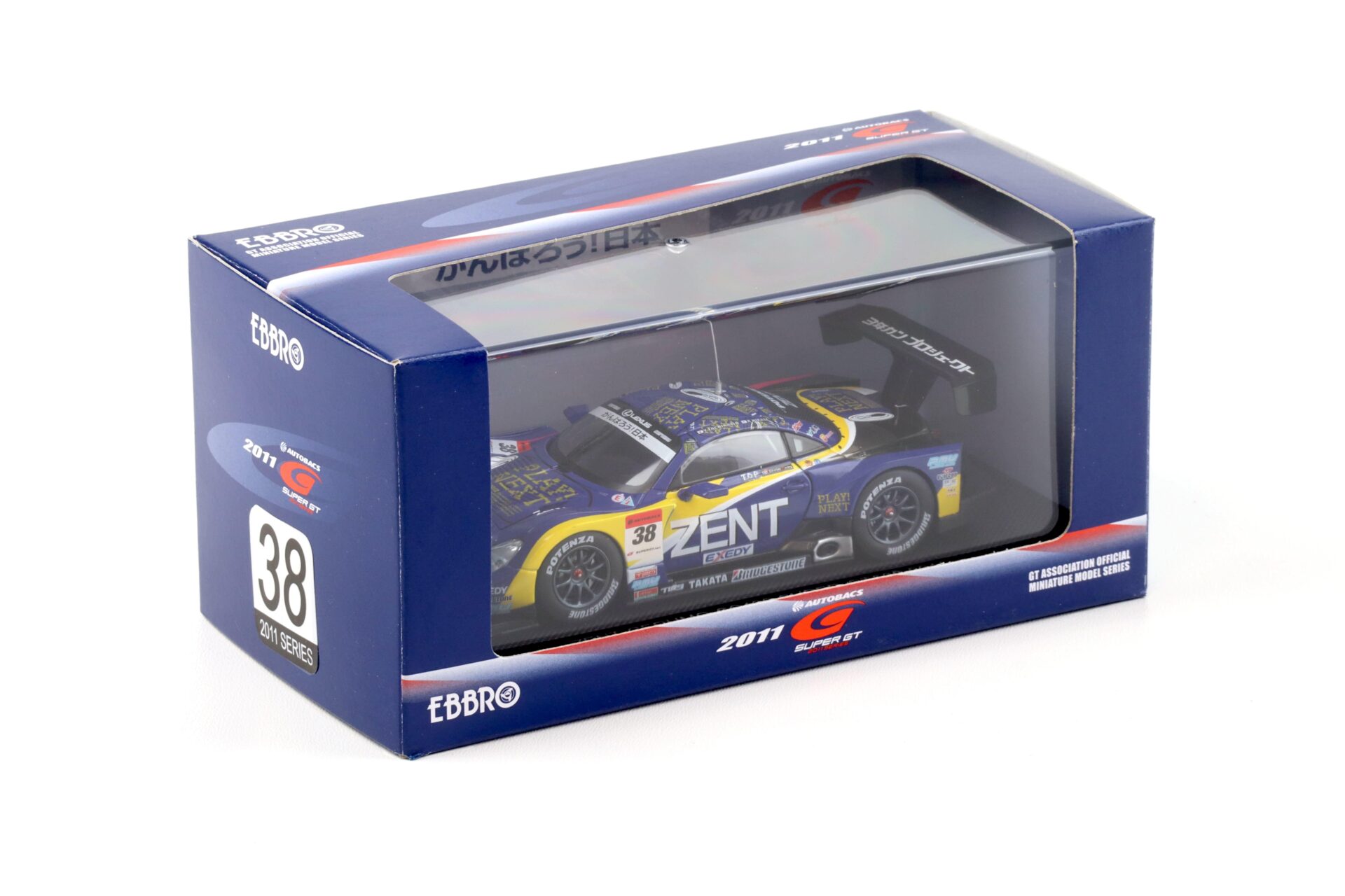 1:43 Ebbro Lexus SC430 Super GT500 ZENT CERUMO SC430 2011 #38 Tachikawa