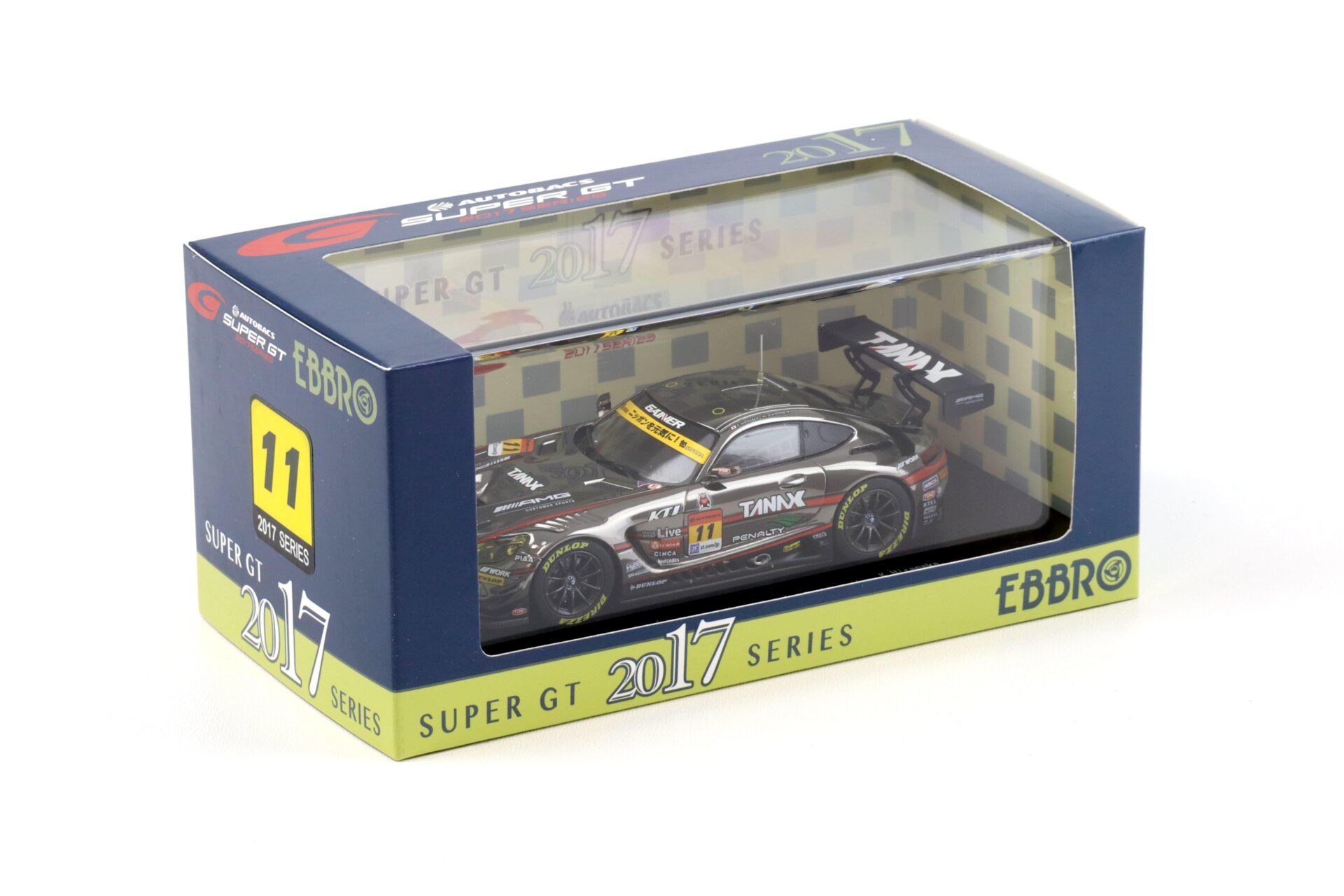 1:43 Ebbro Mercedes AMG GT3 Super GT300 GAINER TANAX AMG 2017 #11 Hiranaka