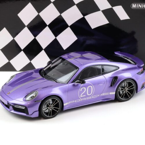 1:18 Minichamps Porsche 911 (992) Turbo S Coupe Sport Design 2021 viola metallic