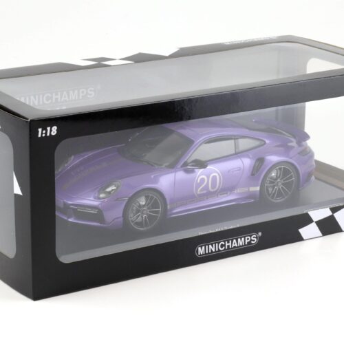 1:18 Minichamps Porsche 911 (992) Turbo S Coupe Sport Design 2021 viola metallic