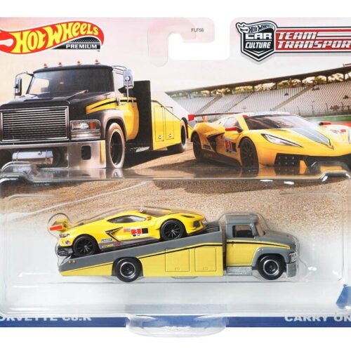 1:64 Hot Wheels Premium Team Transport Chevrolet Corvette C8.R + Carry on GRK67