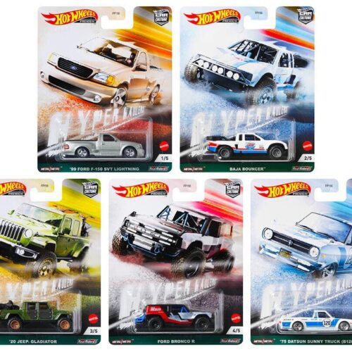 1:64 Hot Wheels Premium 2021 Hyper Trucks Series Pack 5 pcs. 978F Ford, Jeep