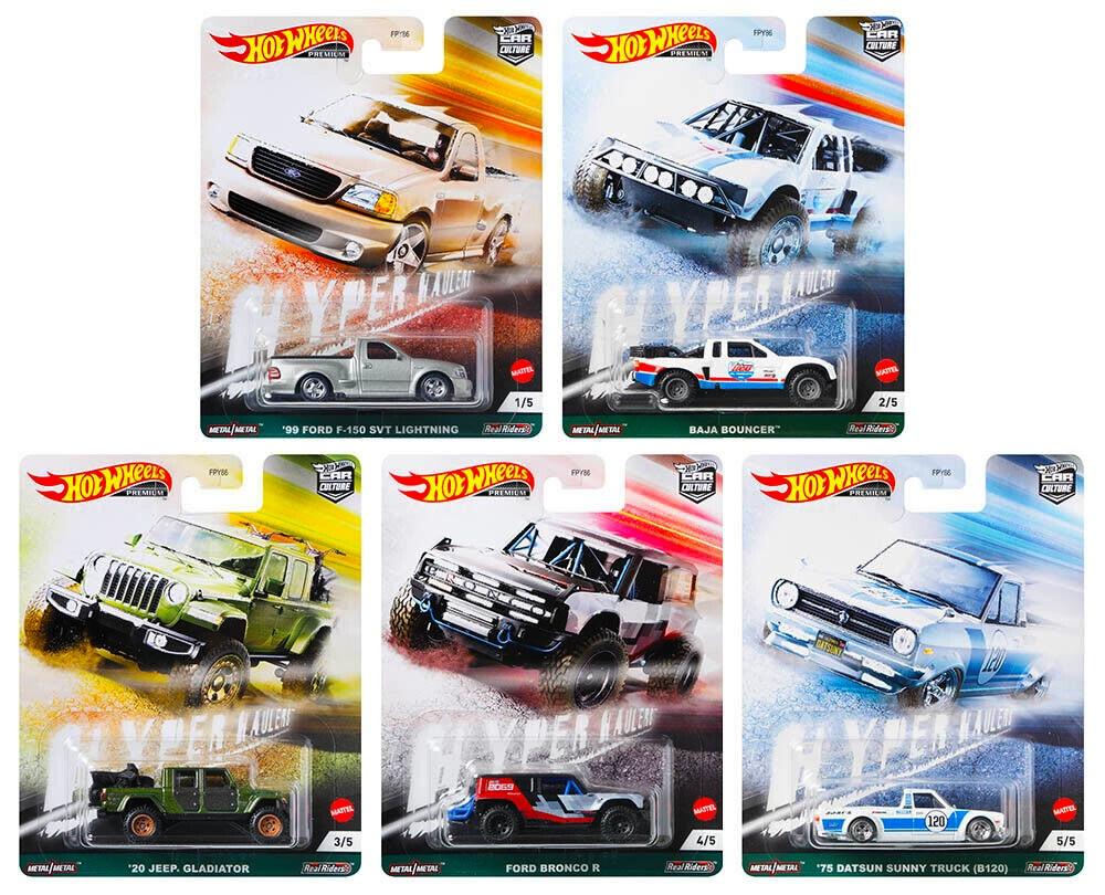 1:64 Hot Wheels Premium 2021 Hyper Trucks Series Pack 5 pcs. 978F Ford, Jeep