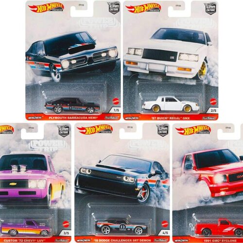 1:64 Hot Wheels Premium 2020 Power Trip Car Culture Pack 5 pcs. 979T Buick, GMC
