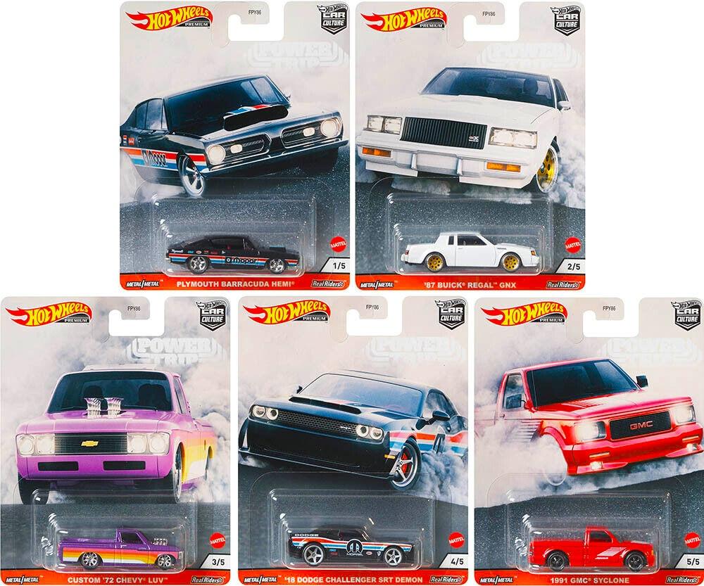 1:64 Hot Wheels Premium 2020 Power Trip Car Culture Pack 5 pcs. 979T Buick, GMC