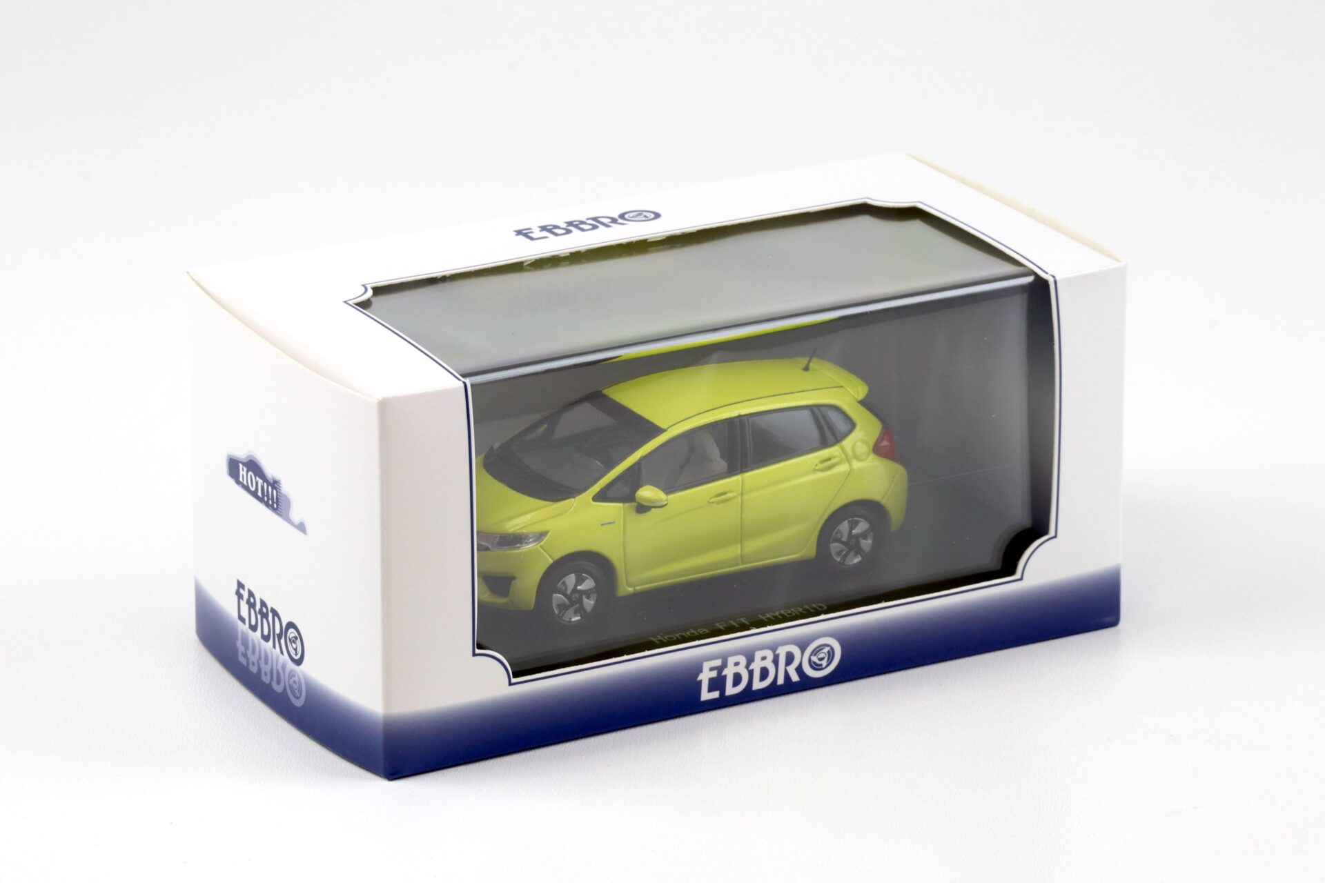 1:43 Ebbro Honda Fit Hybrid 2010 Attract yellow pearl
