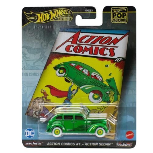 1:64 Hot Wheels 2024 Premium Pop Culture Action Comics #1 - Action Sedan HVJ50