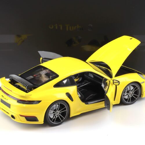 1:18 Minichamps Porsche 911 (992) Turbo S Coupe Sport Design 2021 yellow
