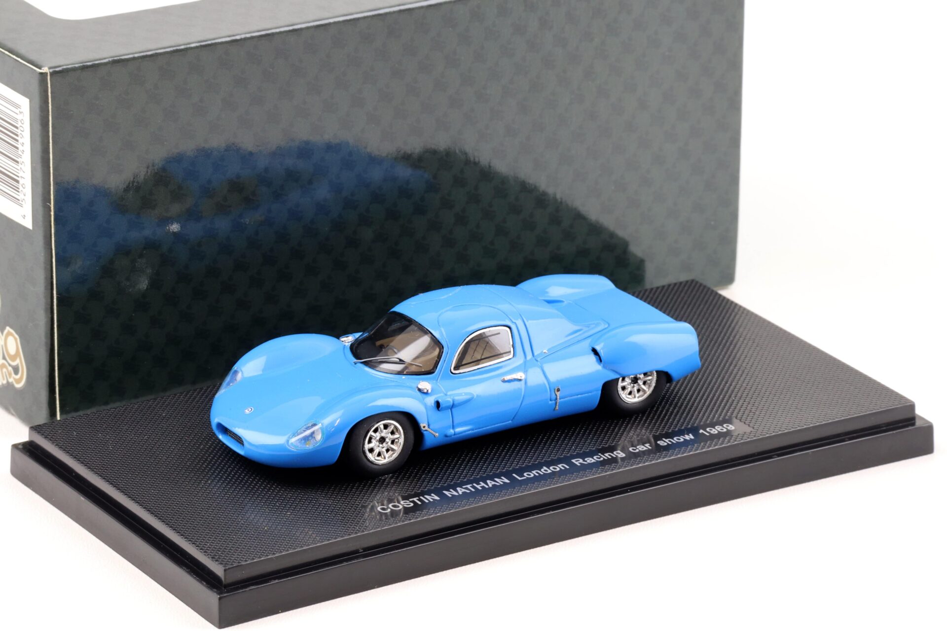 1:43 Ebbro Costin Nathan London Racing Car Show 1969 blue