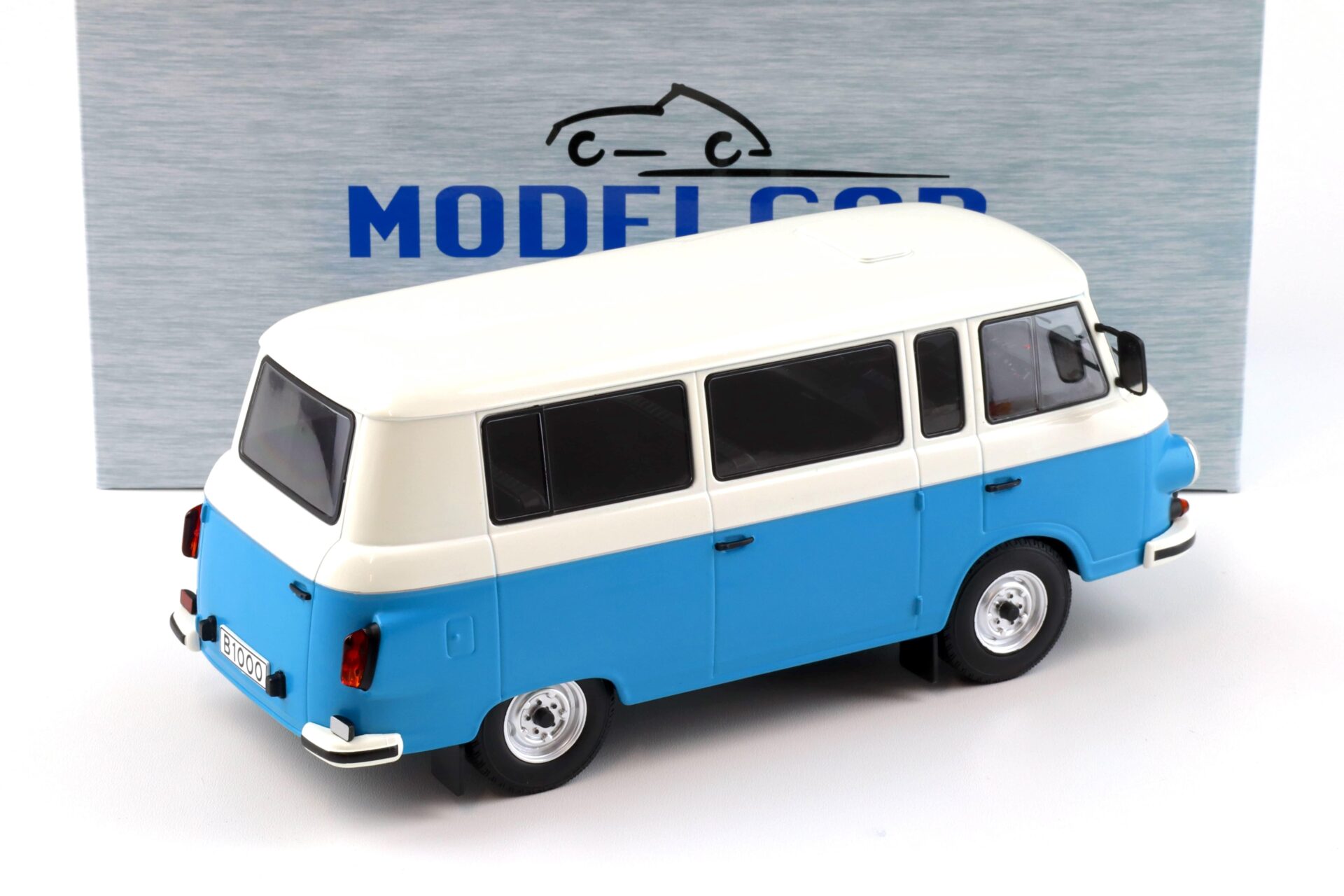1:18 MCG Barkas B1000 Kleinbus 1965 blue/ white
