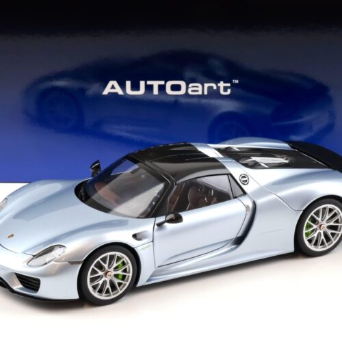 1:18 AUTOart Porsche 918 Spyder Weissach Package 2013 Liquid metal chrome blue 77923