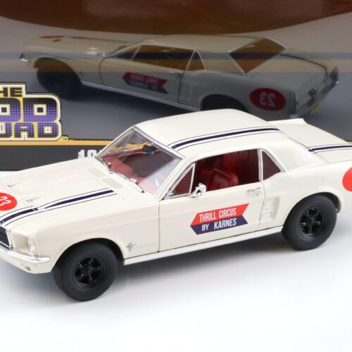1:18 Greenlight 1967 Ford Mustang Coupe #23 THE MOD SQUAD Thrill Circus by Karnes
