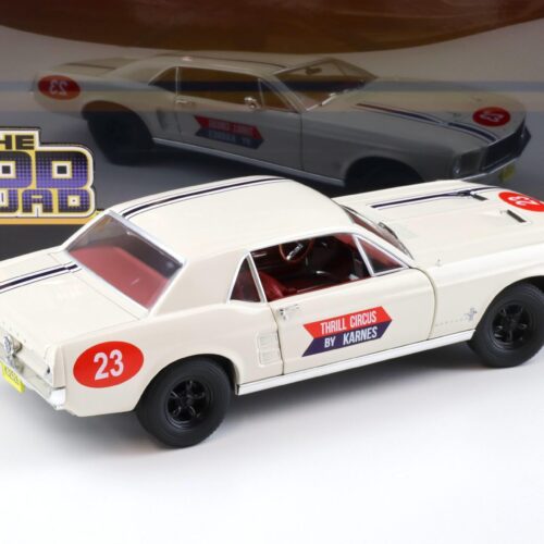 1:18 Greenlight 1967 Ford Mustang Coupe #23 THE MOD SQUAD Thrill Circus by Karnes
