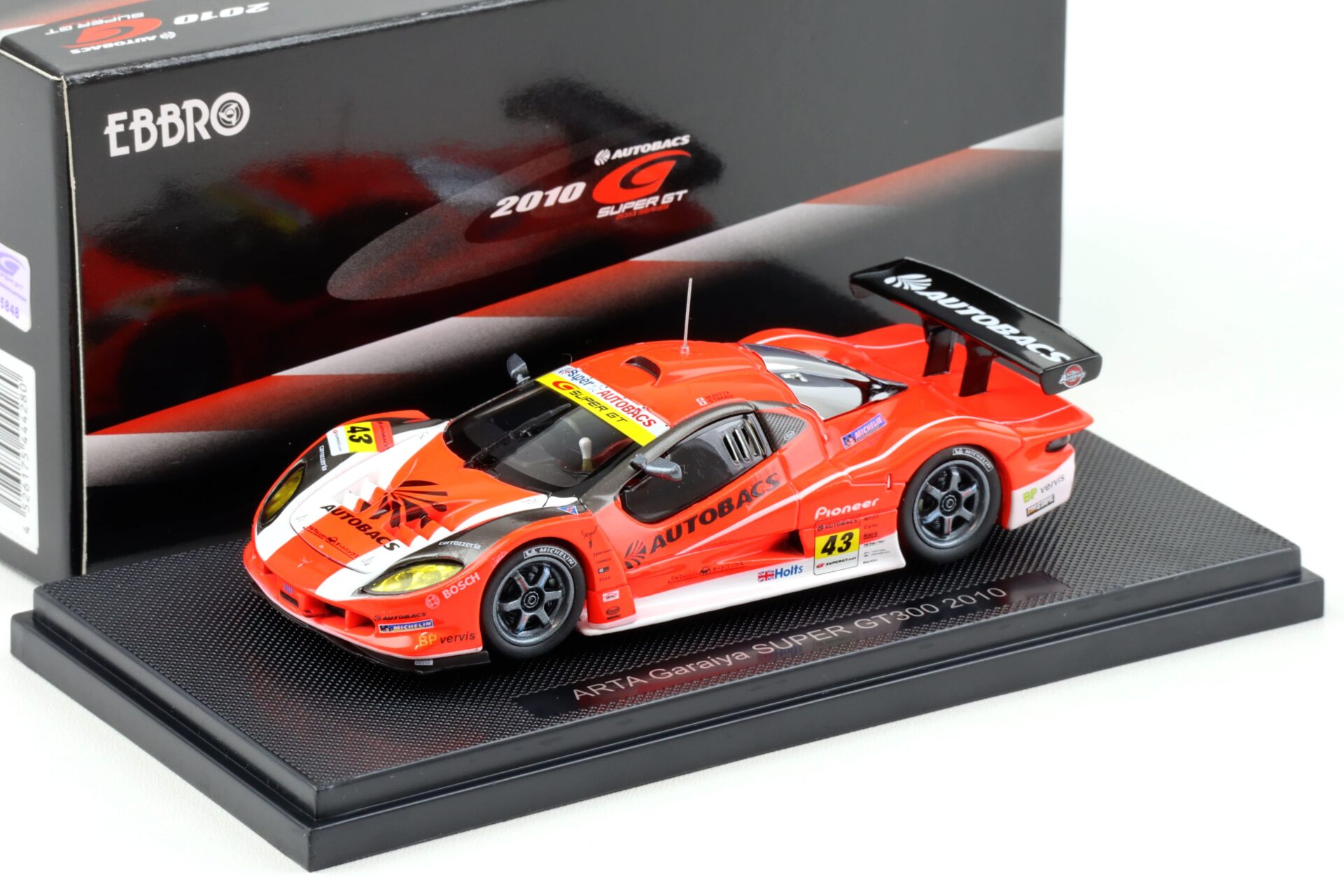 1:43 Ebbro ARTA Garaiya Super GT300 Autobacs #43 Nitta/ Takagi 2010