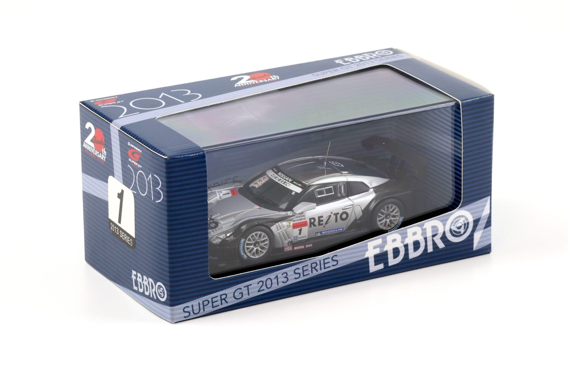 1:43 Ebbro Nissan GT-R Super GT500 REITO MOLA GT-R 2013 Okayama Test #1