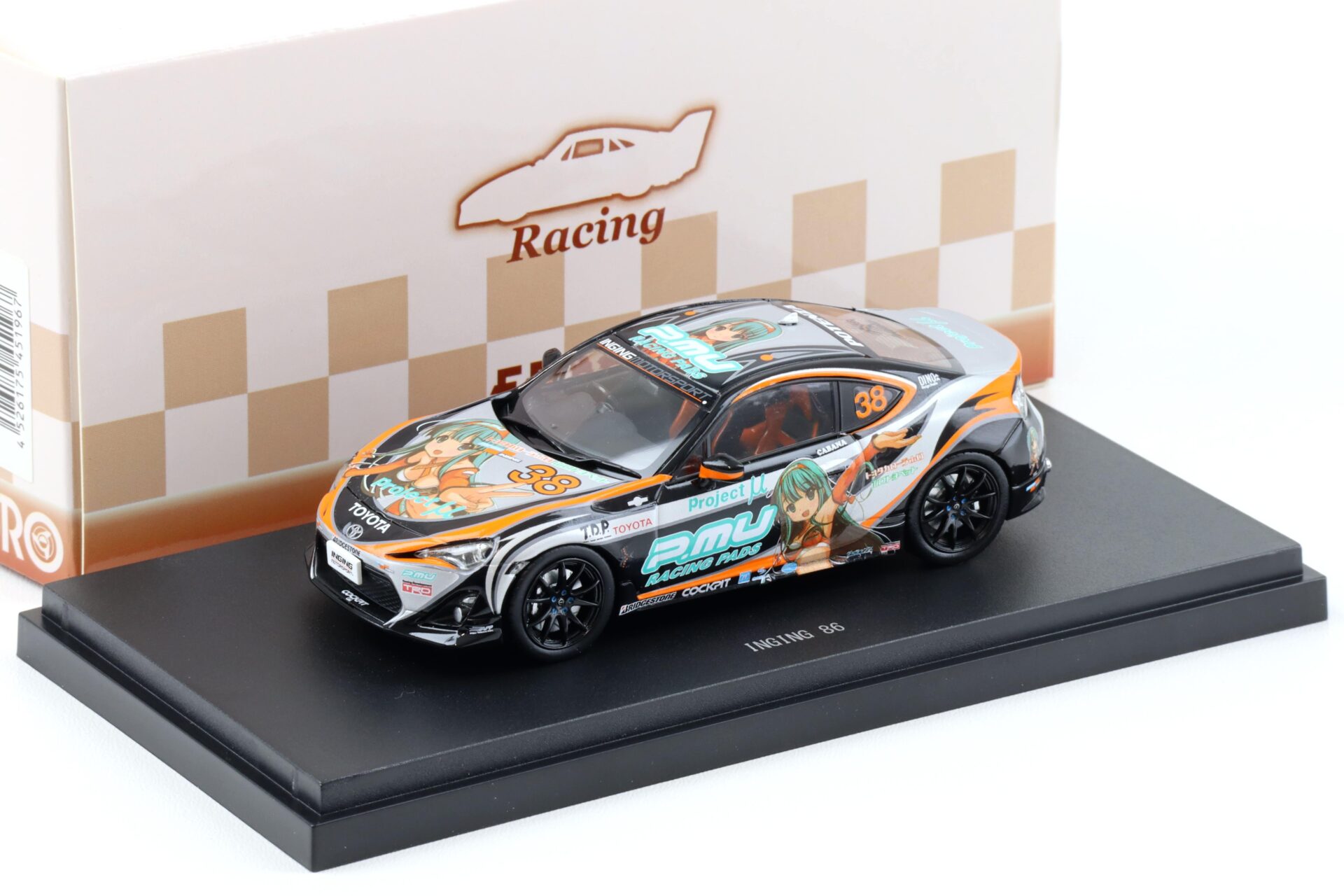 1:43 Ebbro Toyota 86 INGING 86 P.MU Racing Pads #38